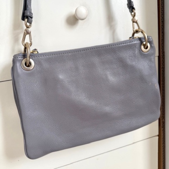 Marc by MARC JACOBS Light Grey Leather + Suede Shoulder/Crossbody Handbag - Picture 4 of 15